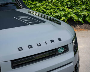 Squire branding on the new satin grey Defender