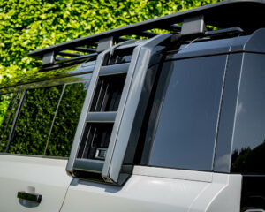 Gloss black ladder on new Land Rover Defender 110