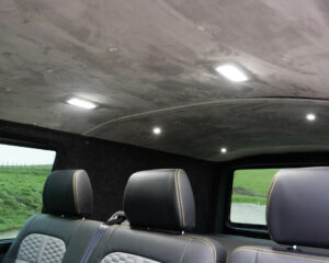 Volkswagen custom grey alcantara headlining with lights